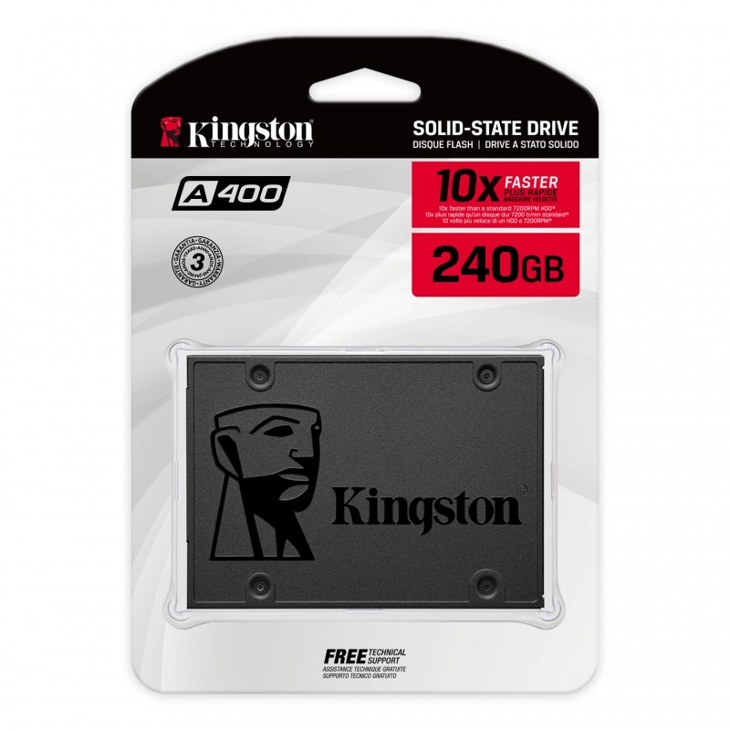 Hard disk SSD kingston A400 Sata III 2,5" 480 gb