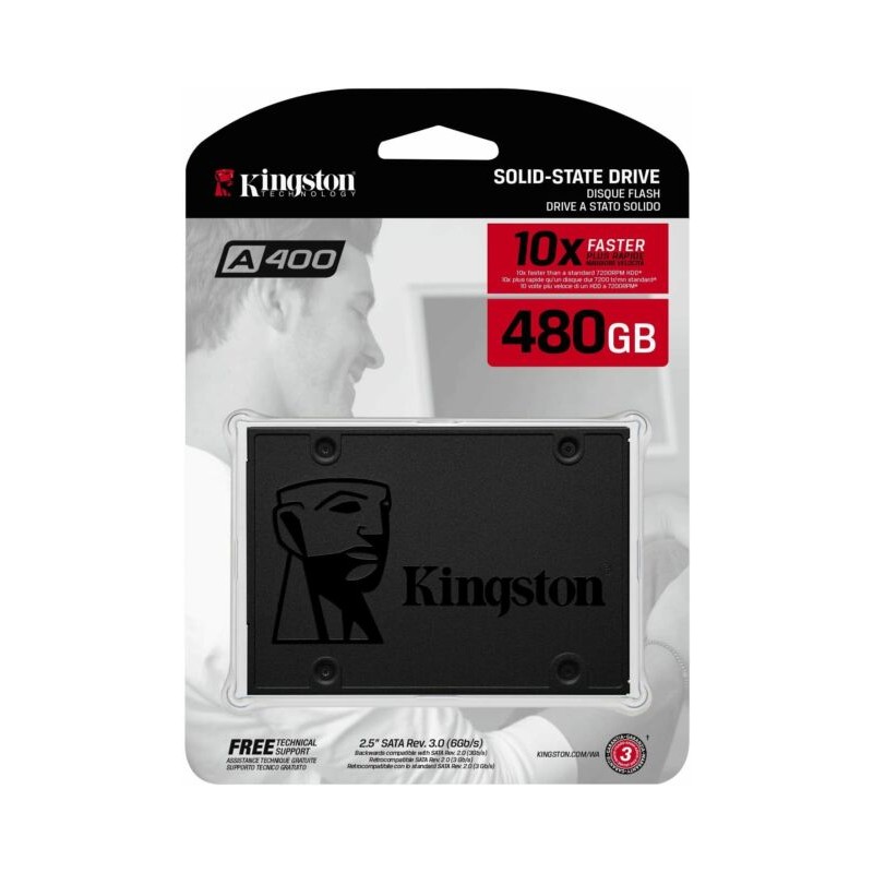 KINGSTON SSD A400 480GB SATA3 2,5 R/W 500/450 MBS/S