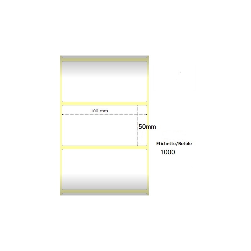 100 X 50 Etichette in carta termica